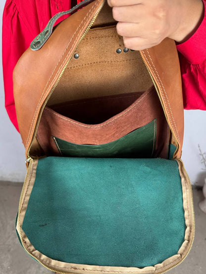Collage Leather Backpack
