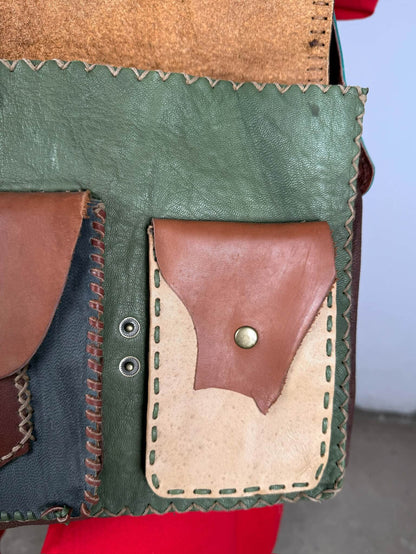 Rustic Colorblock Crossbody Bag