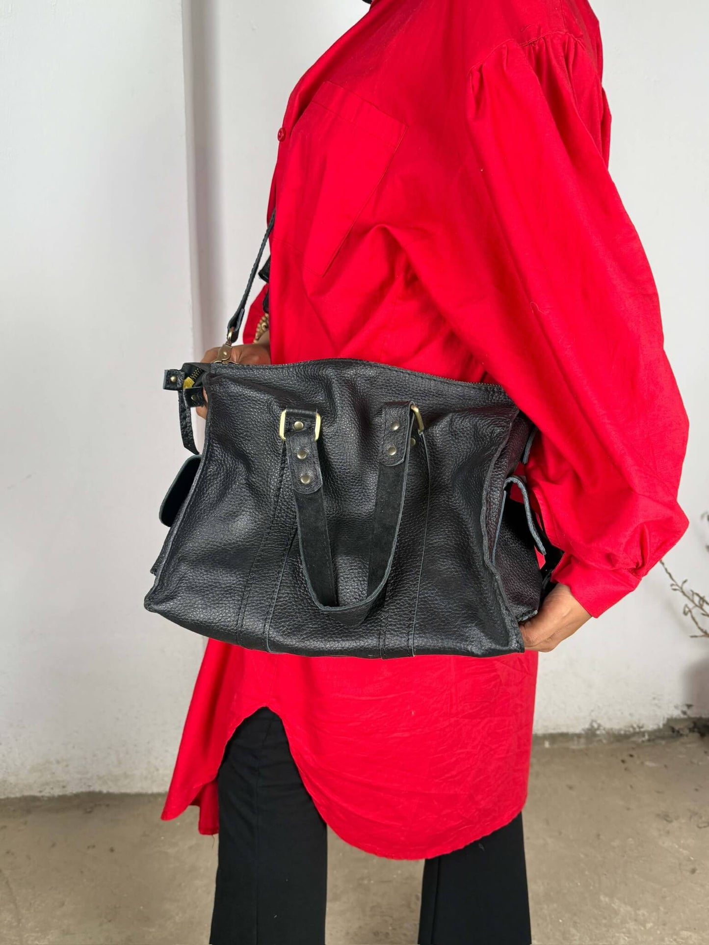 Black Leather Handbag