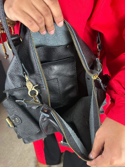 Black Leather Handbag