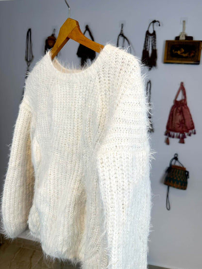 Off-white Fluffy Top
