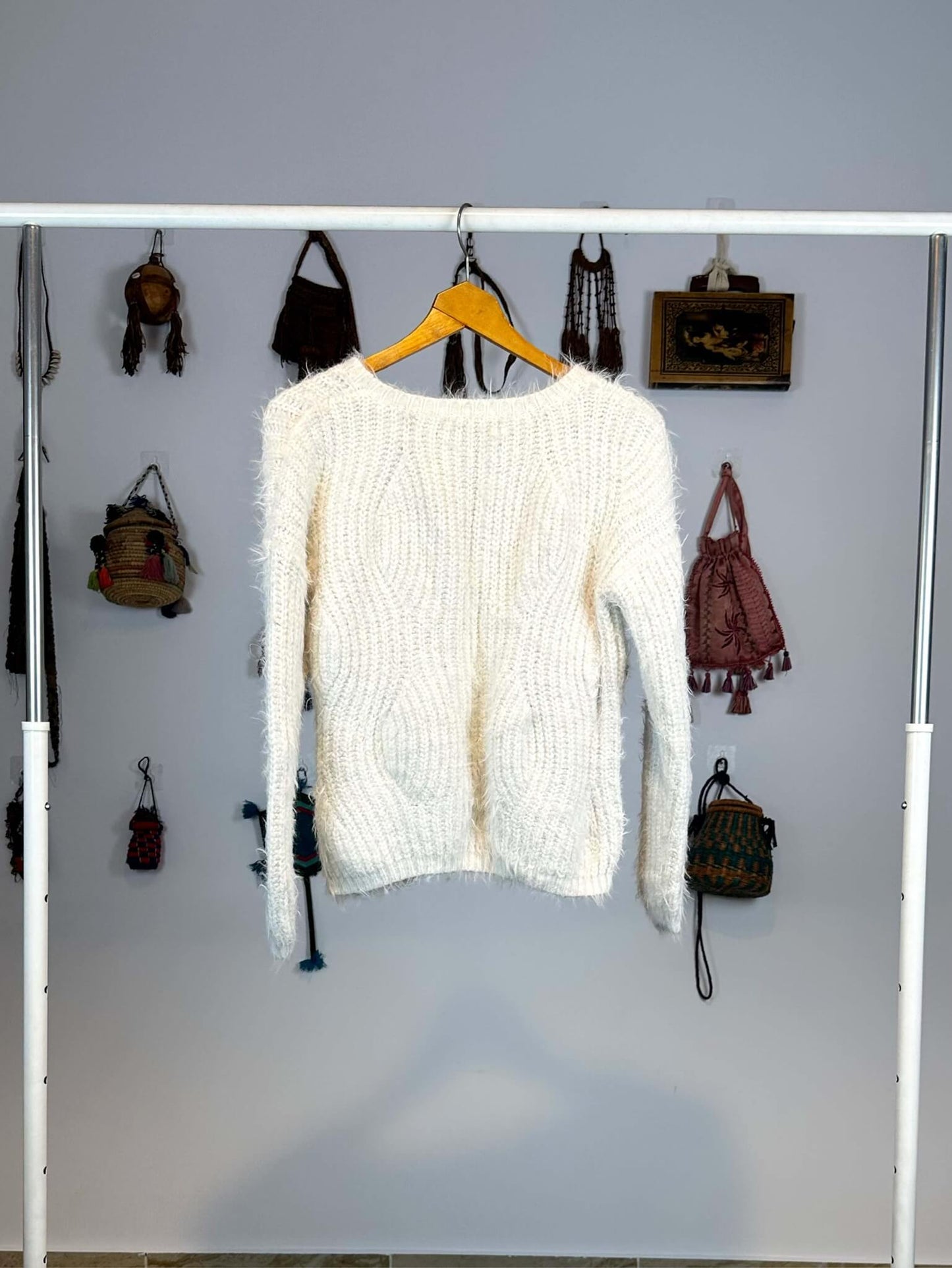 Off-white Fluffy Top