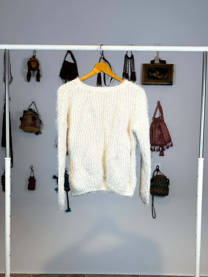 Off-white Fluffy Top