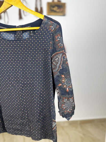 Patterned Black Top