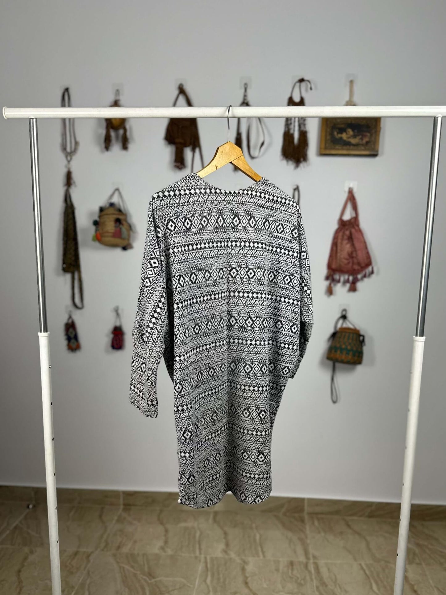 Patterned Cotton Cardigan