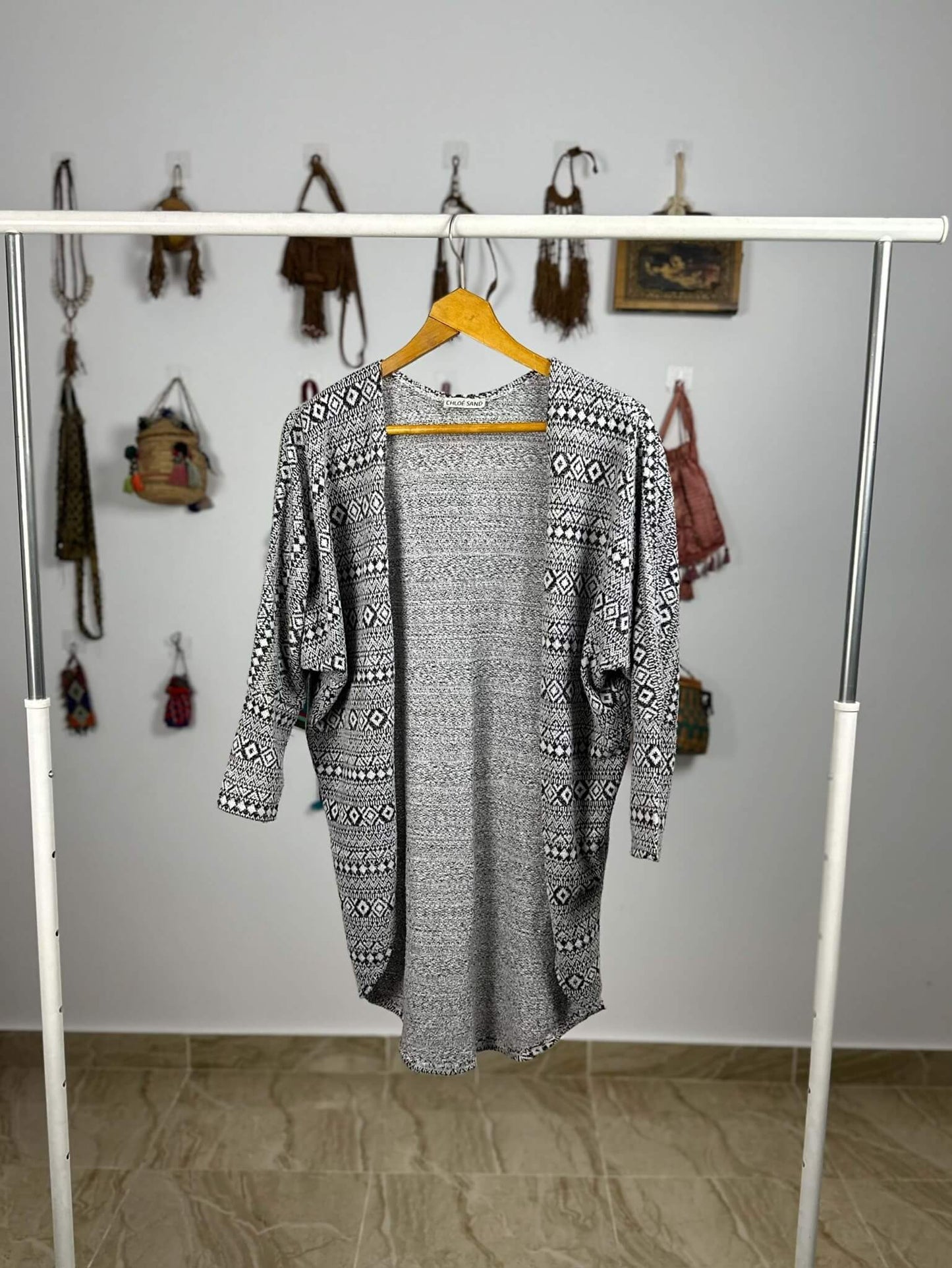 Patterned Cotton Cardigan
