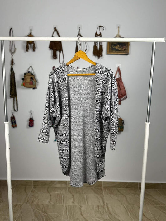 Patterned Cotton Cardigan