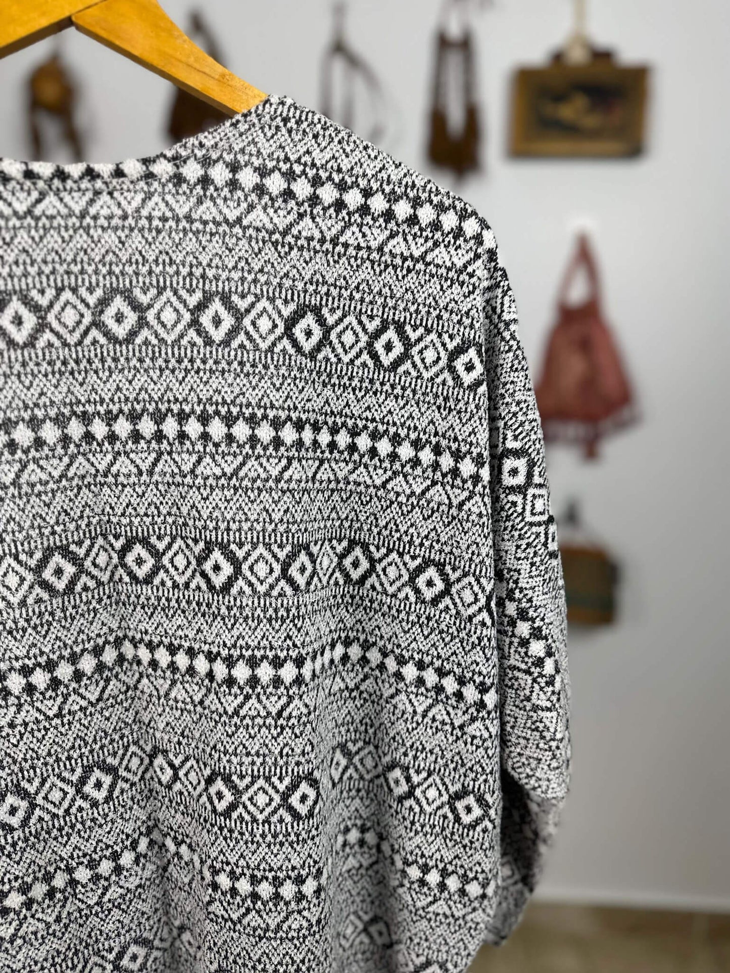 Patterned Cotton Cardigan
