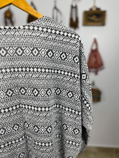 Patterned Cotton Cardigan