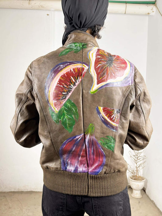 Figs Handpainted Leather Jacket