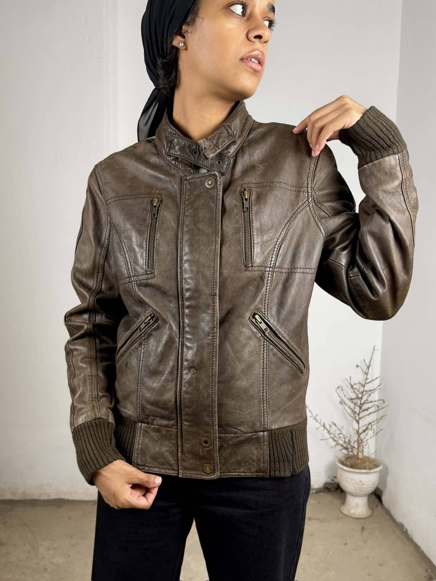 Figs Handpainted Leather Jacket