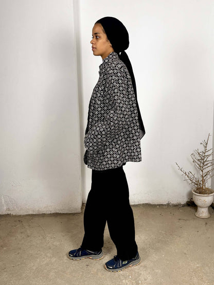Black and White Patterned Blazer