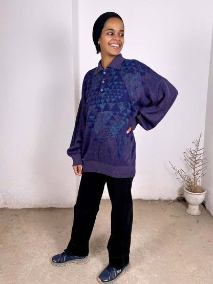 Dark Purple Vintage Sweater