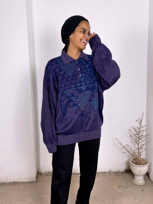 Dark Purple Vintage Sweater