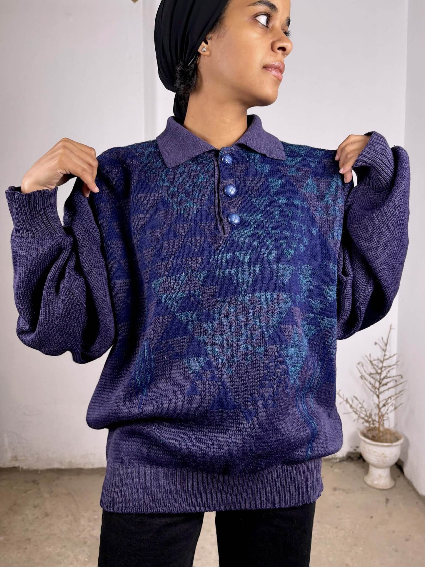 Dark Purple Vintage Sweater