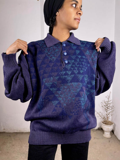 Dark Purple Vintage Sweater