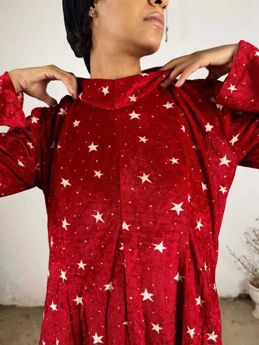 Vintage Stars Red Dress