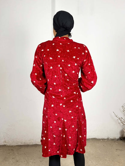 Vintage Stars Red Dress