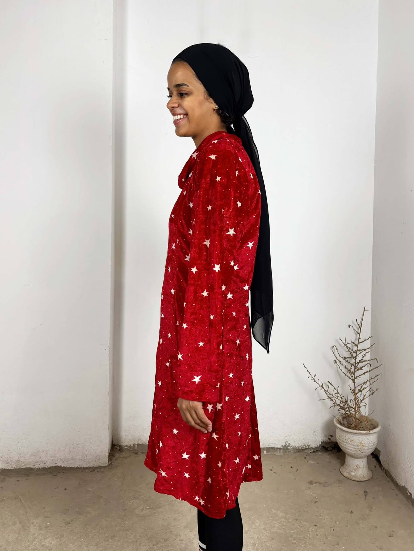 Vintage Stars Red Dress