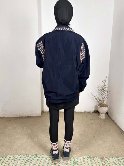 Navy Blue Vintage Windbreaker