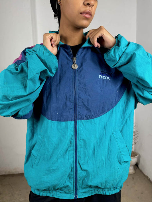 Vintage Turquoise Windbreaker