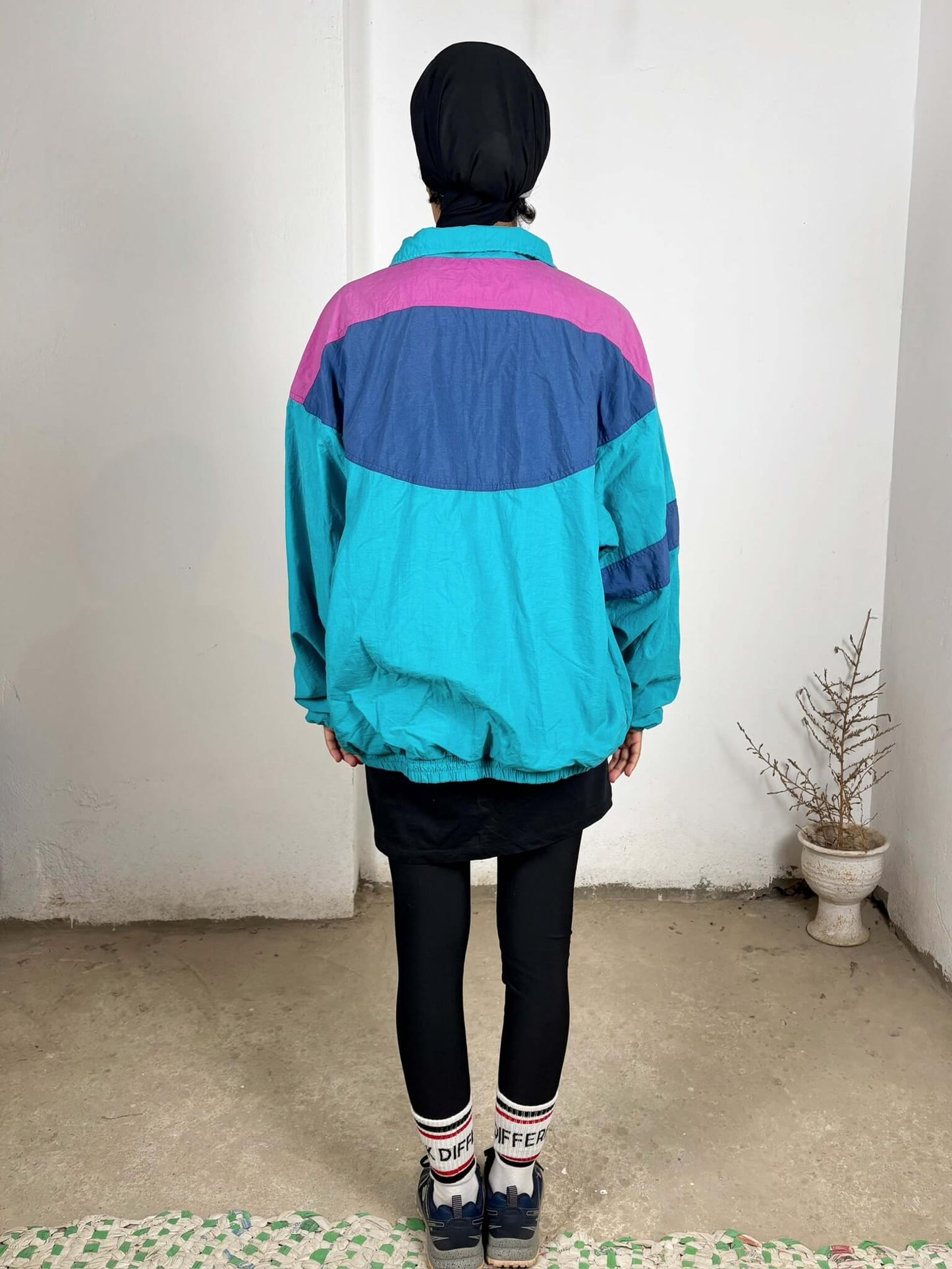 Vintage Turquoise Windbreaker