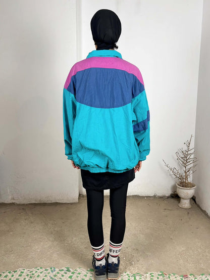 Vintage Turquoise Windbreaker