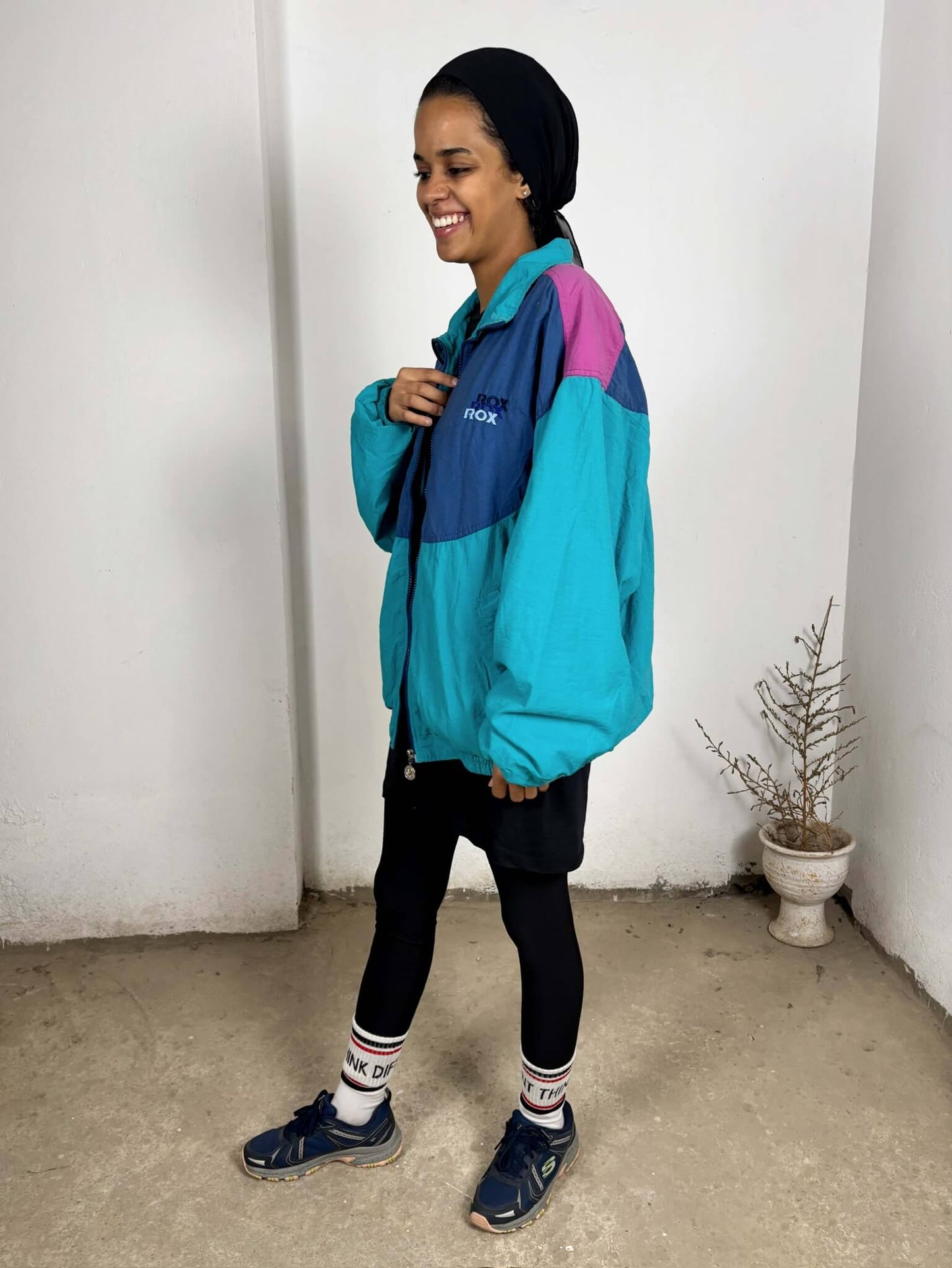 Vintage Turquoise Windbreaker