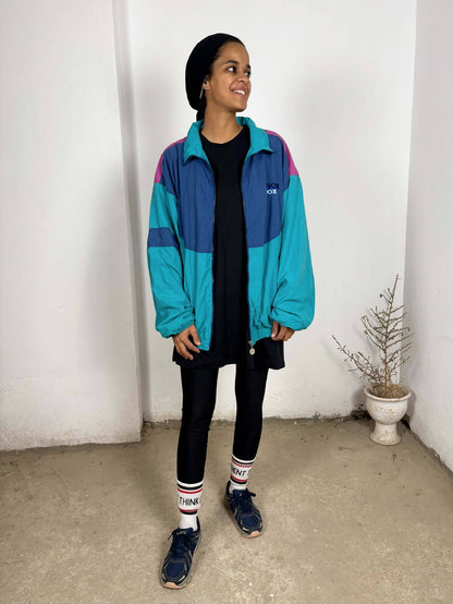 Vintage Turquoise Windbreaker