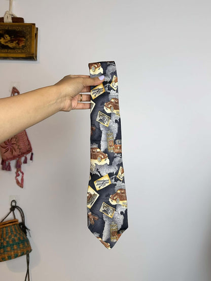 Car Themed Patterned Tie