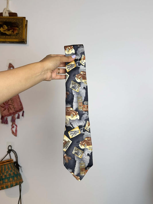 Car Themed Patterned Tie