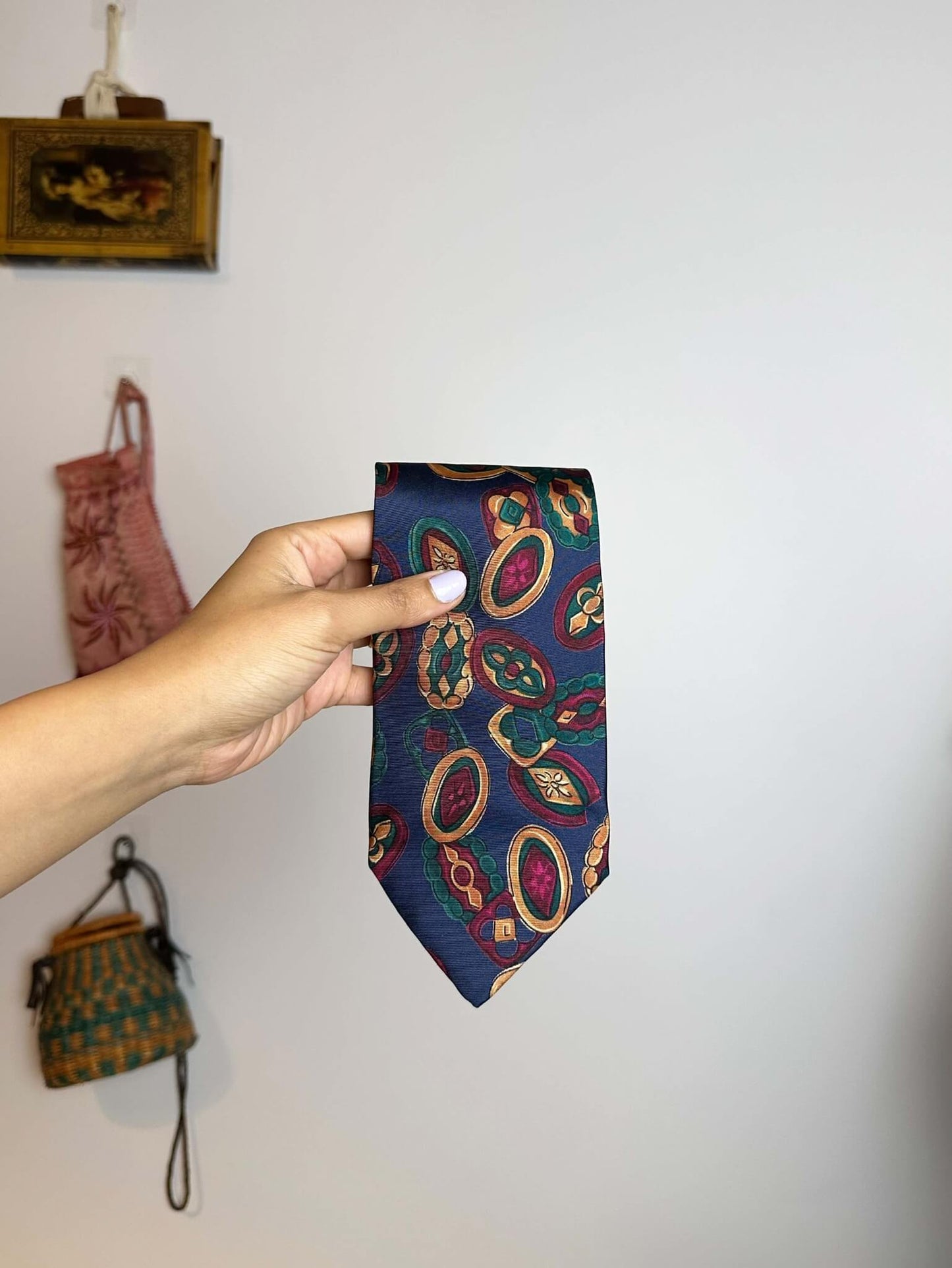 Navy Patterned Tie