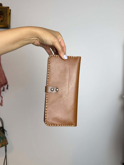 Handpainted Islamic Floral Leather Wallet