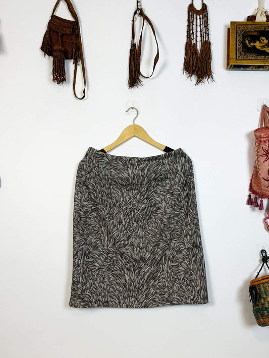 Patterned Mini Skirt