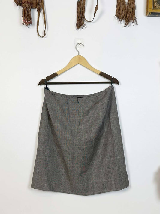 Plaid Grey Mini Skirt