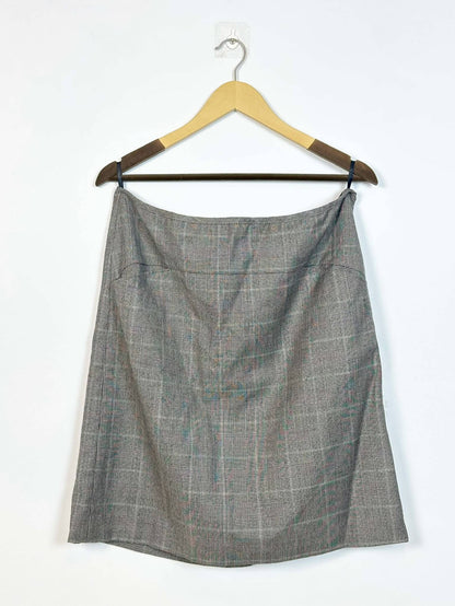 Plaid Grey Mini Skirt
