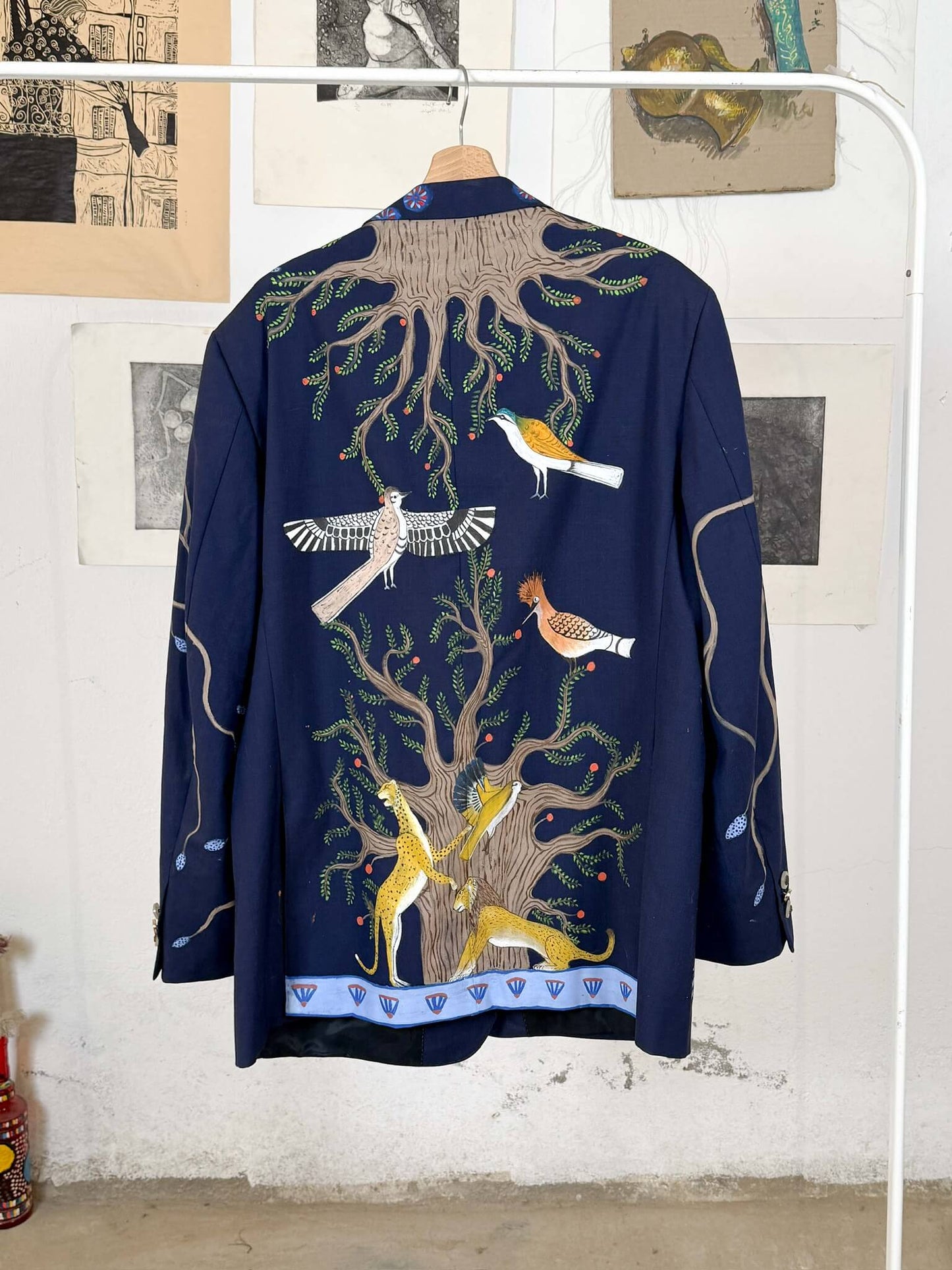 Ancient Egyptian Handpainted Blazer