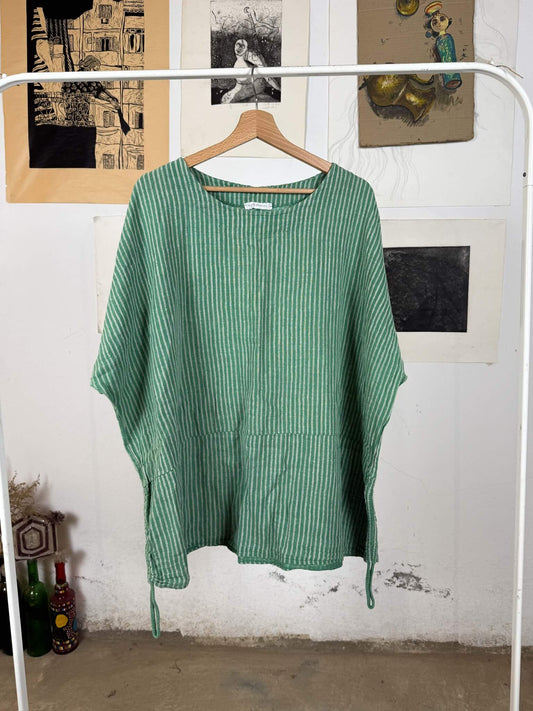 Green Striped Top