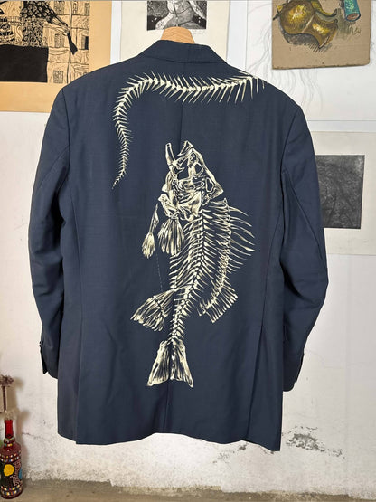 Skeletons Navy Blazer
