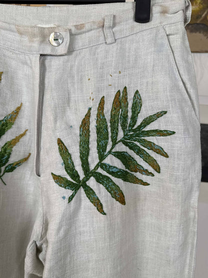 Palms Embroidered Pants