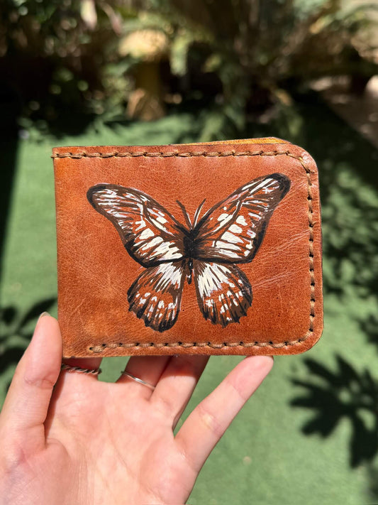 Handpainted Butterfly Wallet