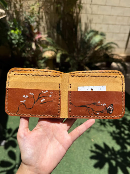 Handpainted Butterfly Wallet
