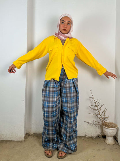 Vintage Yellow Silk Shirt