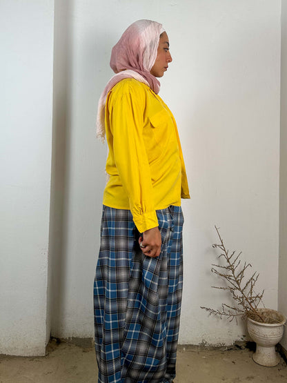 Vintage Yellow Silk Shirt