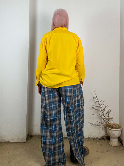 Vintage Yellow Silk Shirt