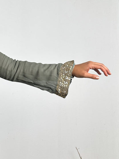 Beaded Silk Vintage Top