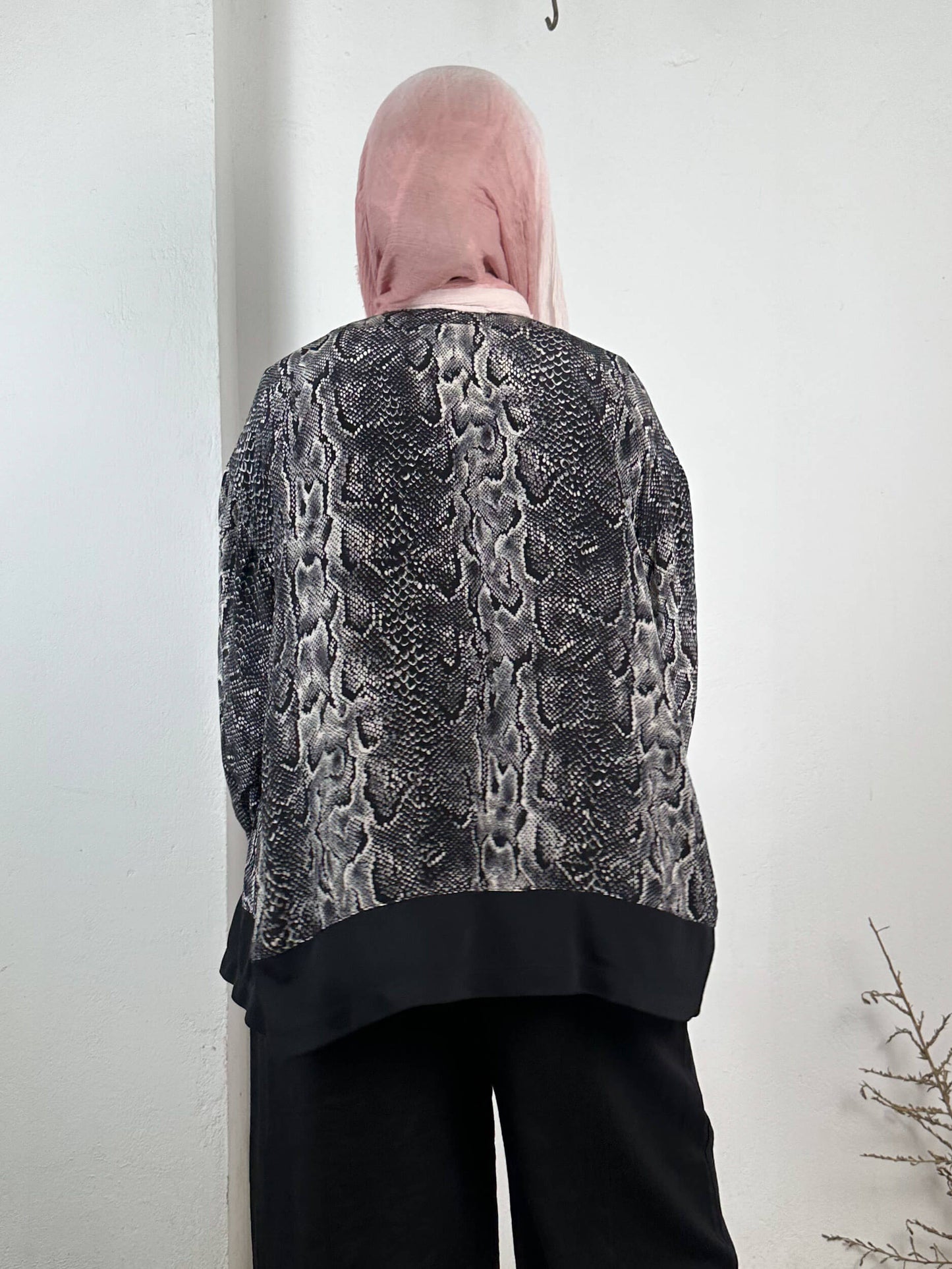 Snake Print Silk Vintage Shirt