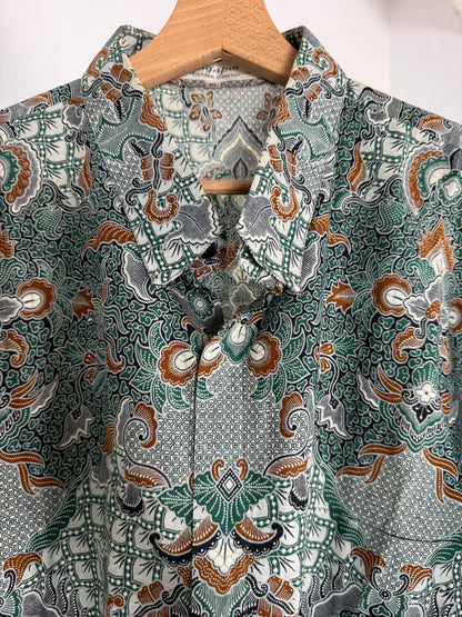 Patterned Grey and Brown Shirt