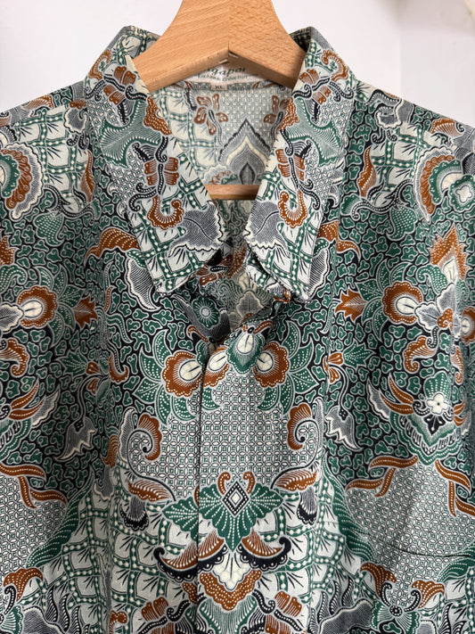 Patterned Grey and Brown Shirt