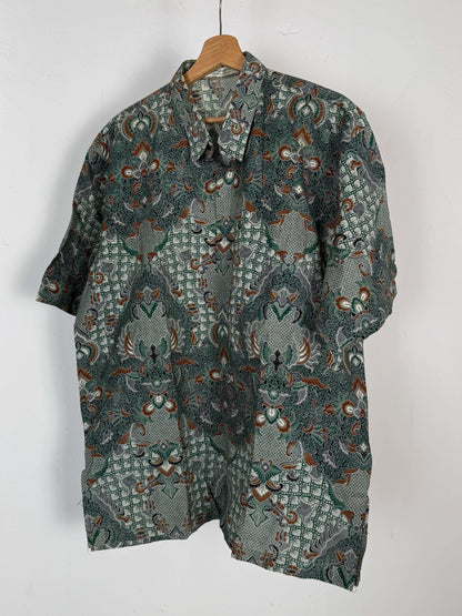 Patterned Grey and Brown Shirt